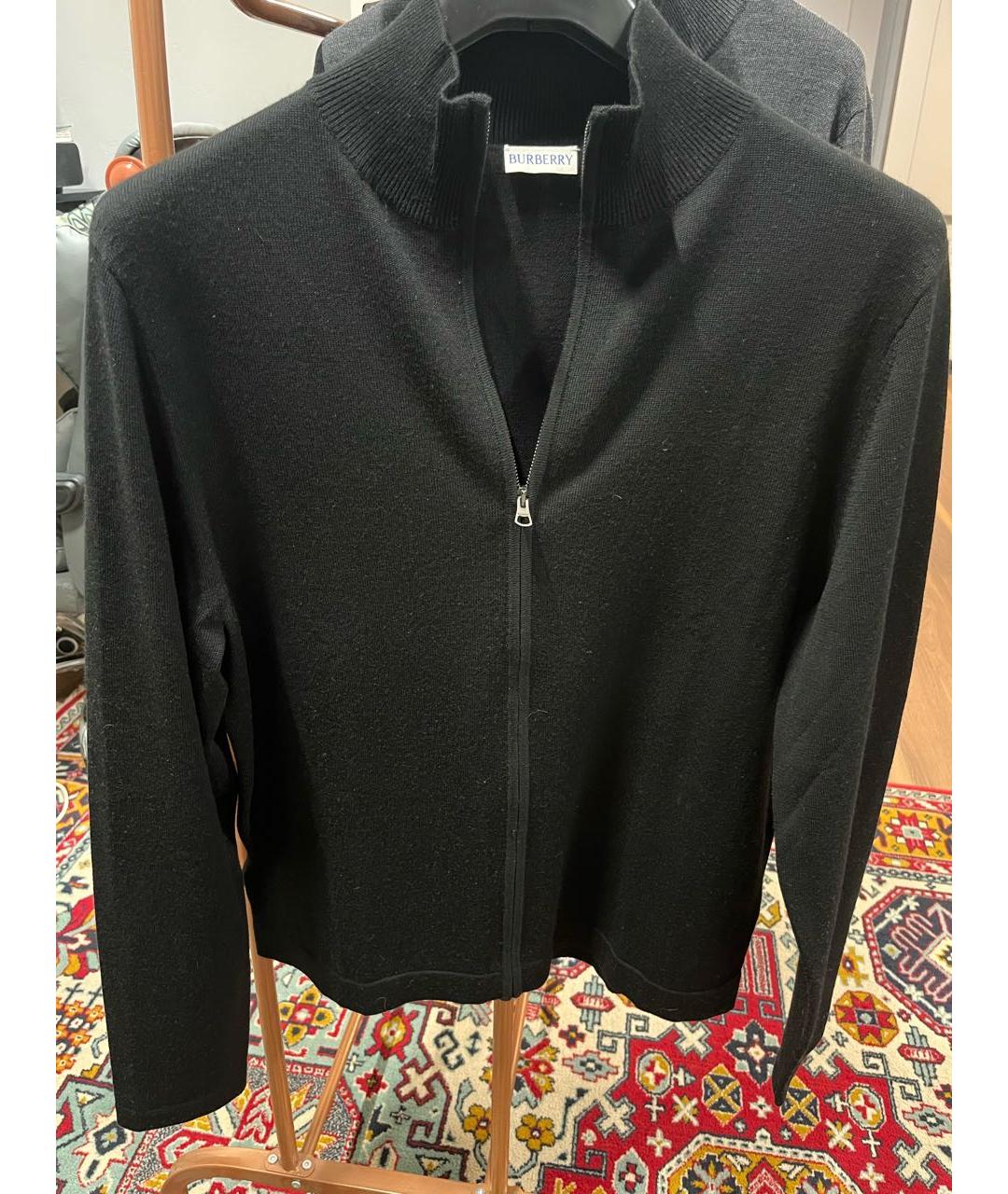 BURBERRY Черный шерстяной кардиган, фото 3
