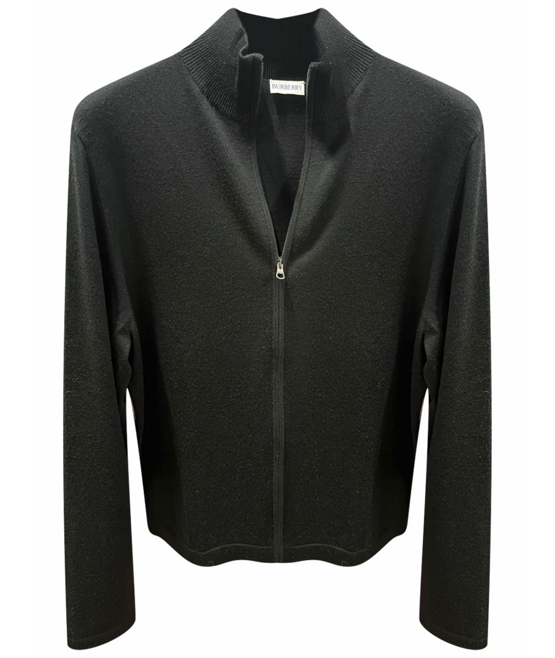 BURBERRY Черный шерстяной кардиган, фото 1