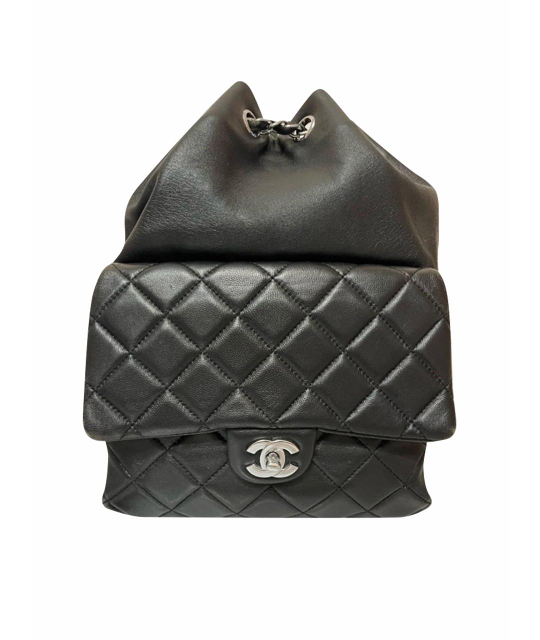 CHANEL Черный кожаный рюкзак, фото 1