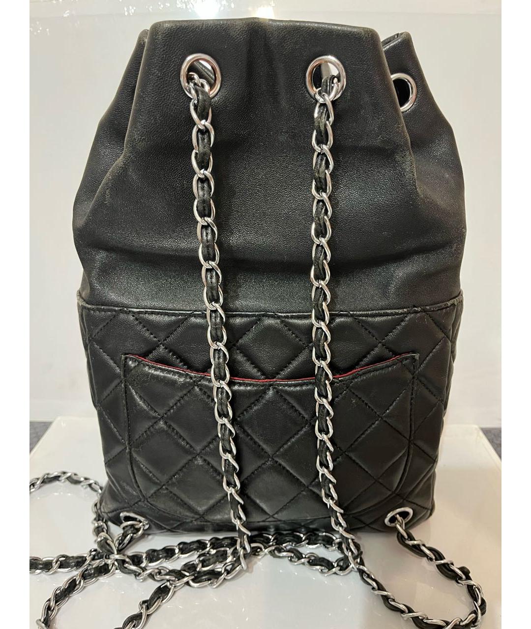 CHANEL Черный кожаный рюкзак, фото 3