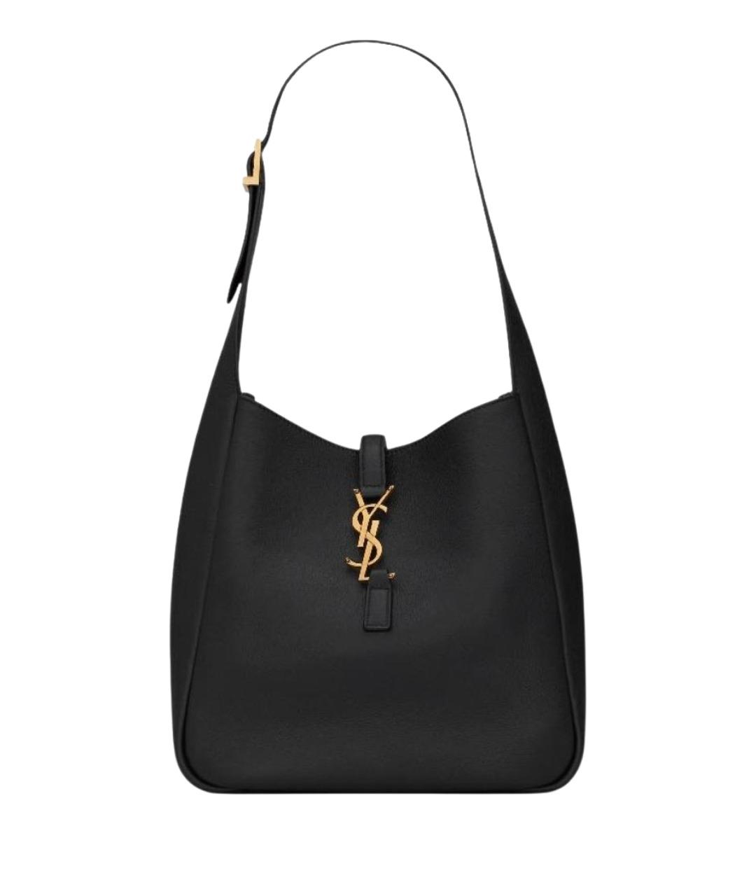 SAINT LAURENT Черная кожаная сумка через плечо, фото 1