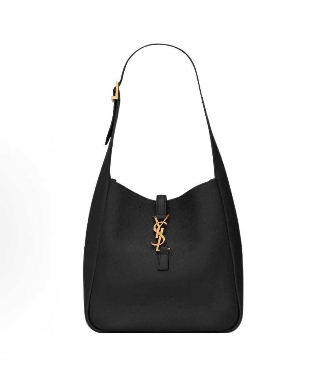 SAINT LAURENT Черная кожаная сумка через плечо, фото 4
