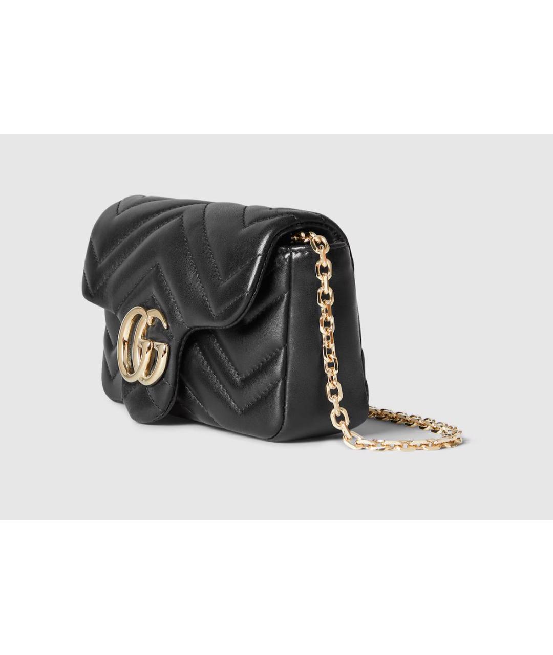 GUCCI Черная кожаная сумка через плечо, фото 2