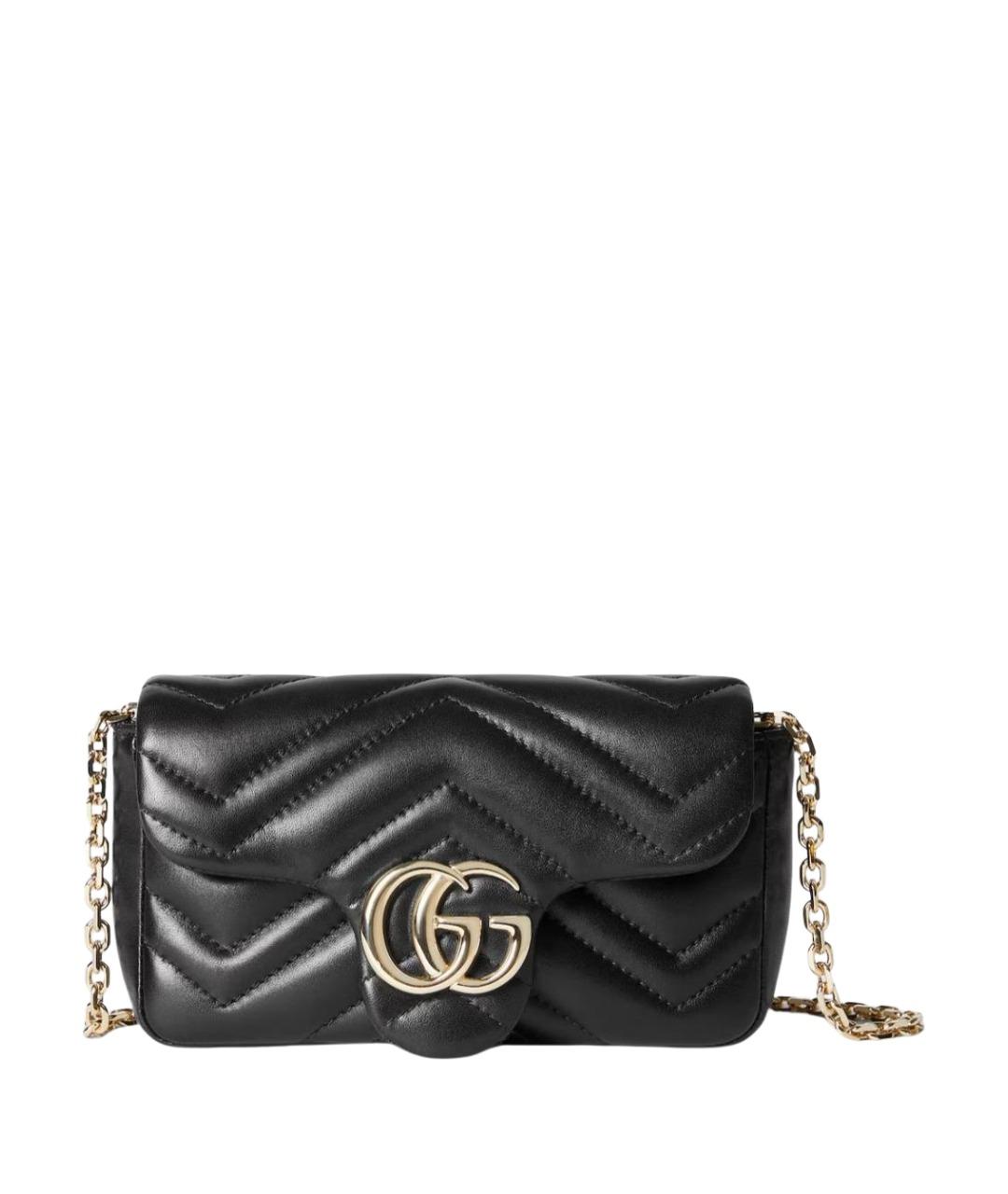 GUCCI Черная кожаная сумка через плечо, фото 1