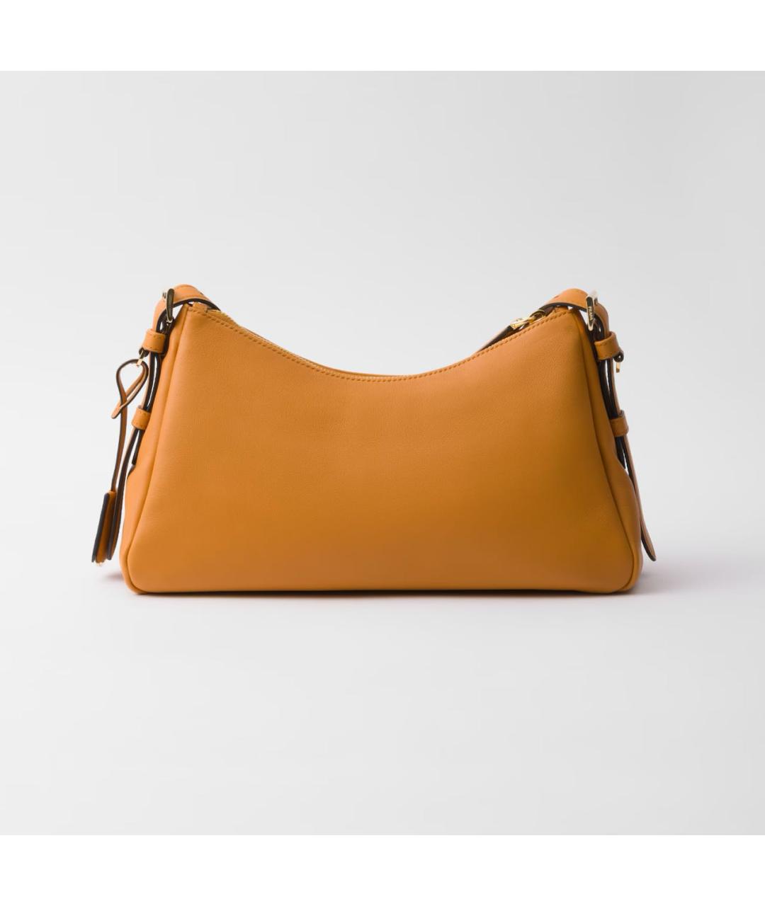 PRADA Оранжевая кожаная сумка через плечо, фото 3