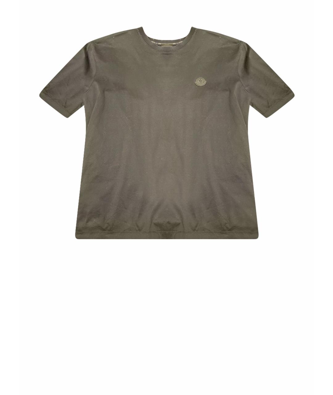 MONCLER Черная хлопковая футболка, фото 1