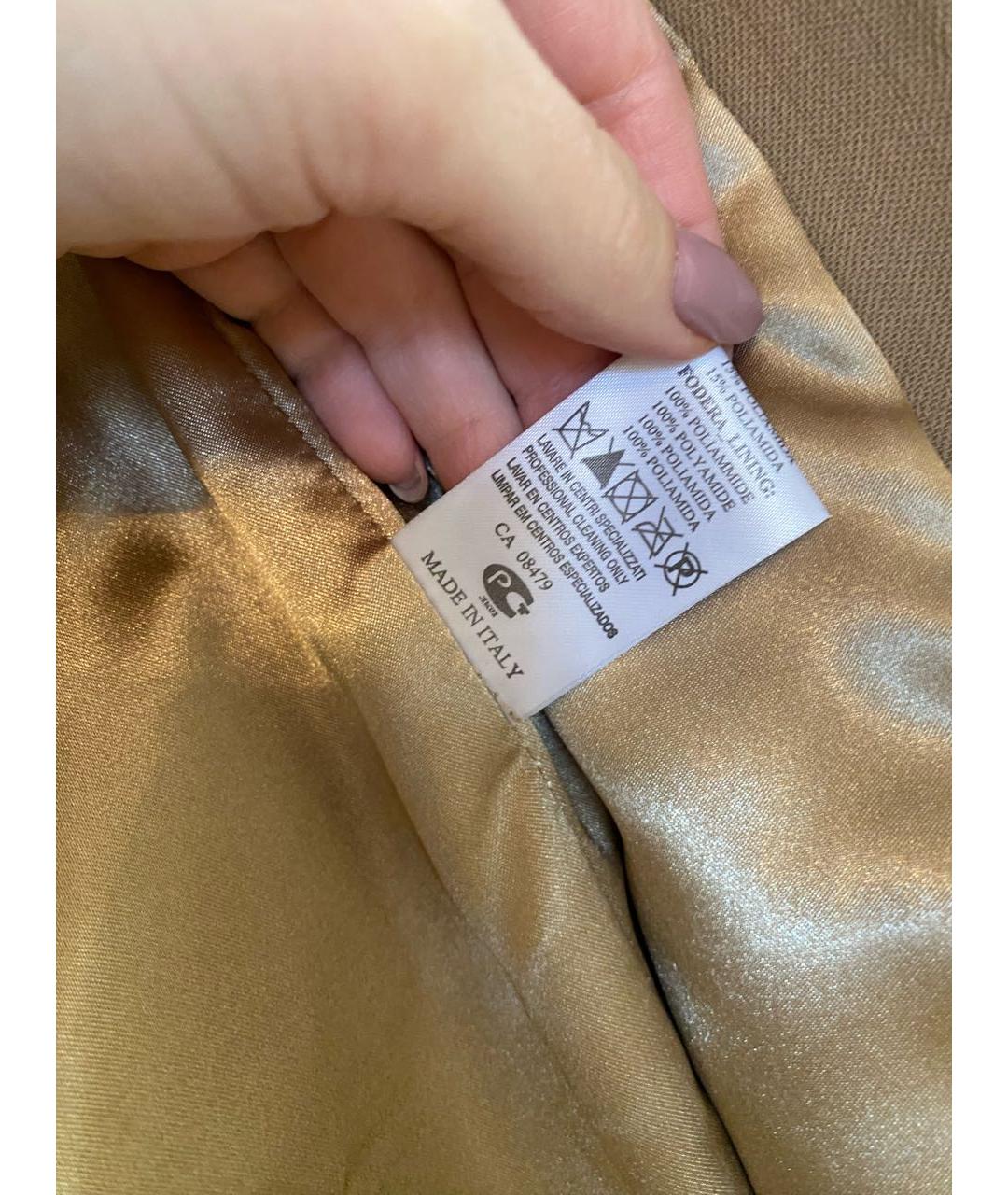 TWIN-SET Бежевая меховая шуба, фото 7