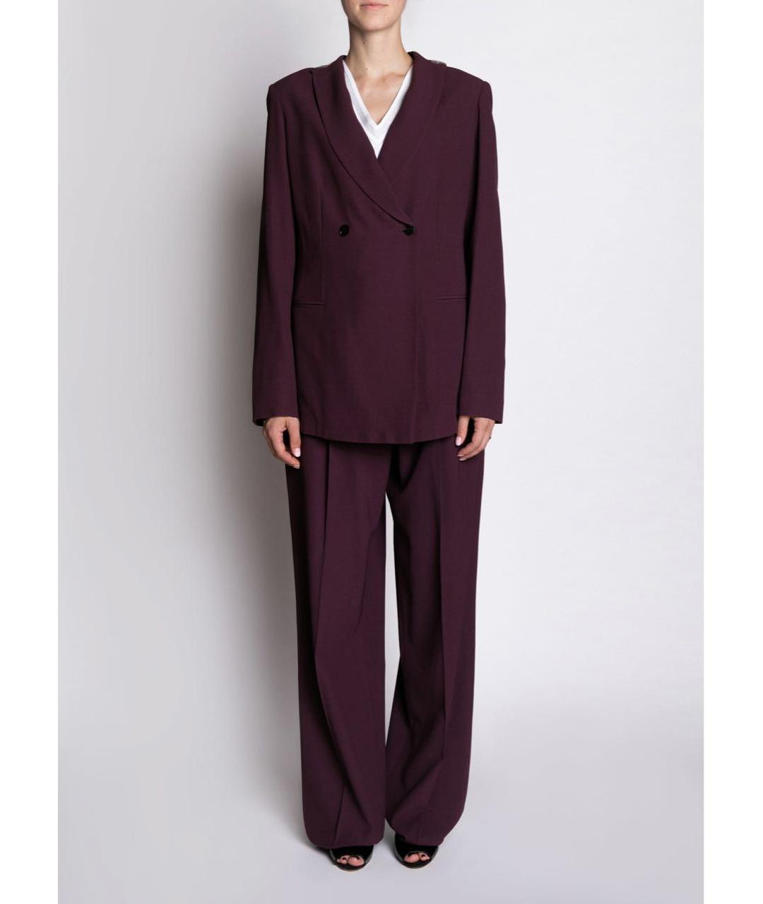 FABIANA FILIPPI Бордовый шерстяной костюм с брюками, фото 7