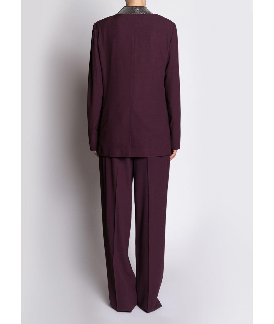 FABIANA FILIPPI Бордовый шерстяной костюм с брюками, фото 8