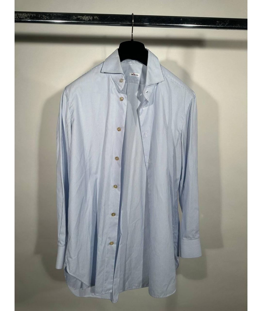 KITON Голубая хлопковая кэжуал рубашка, фото 2