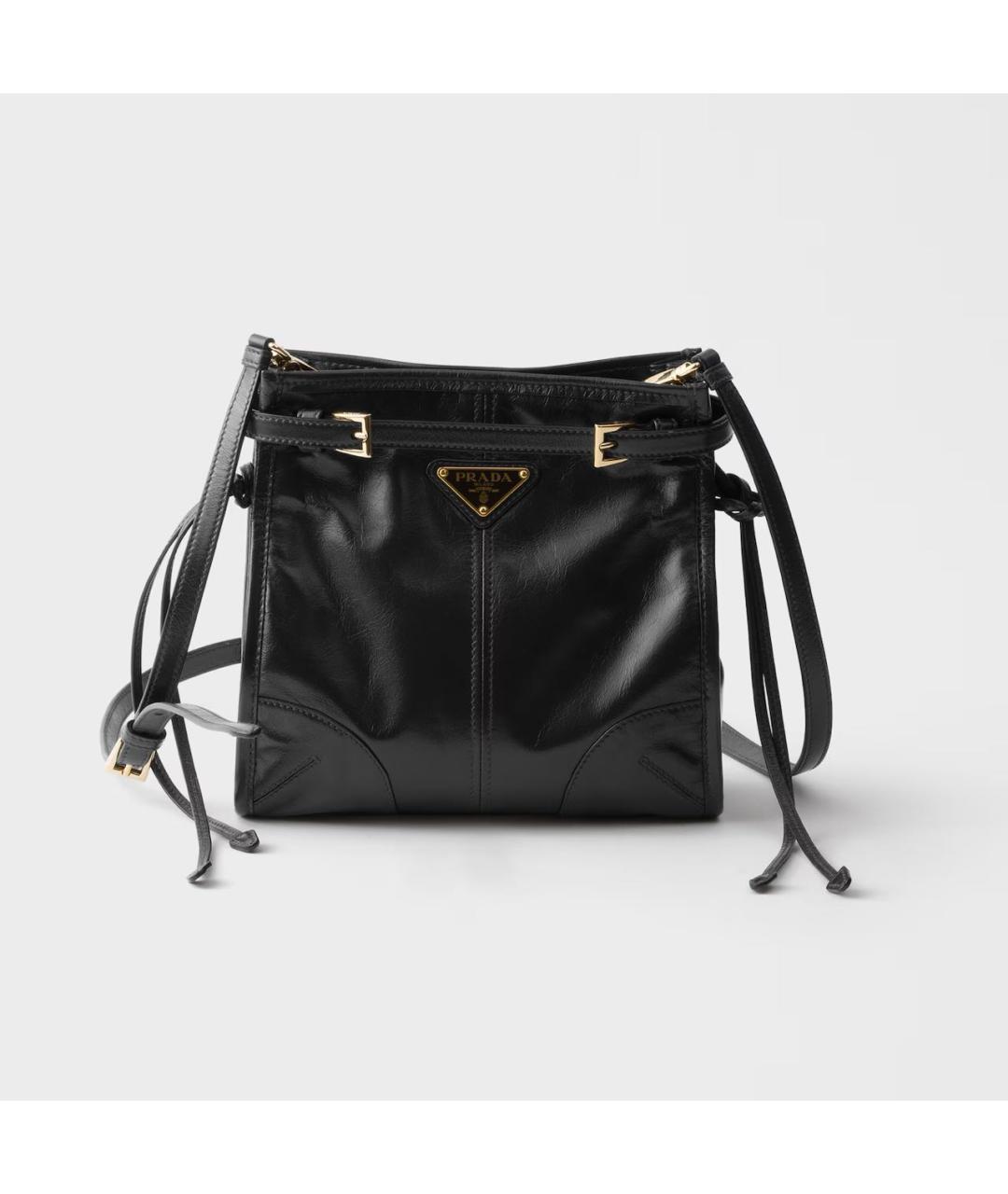 PRADA Черная кожаная сумка через плечо, фото 5