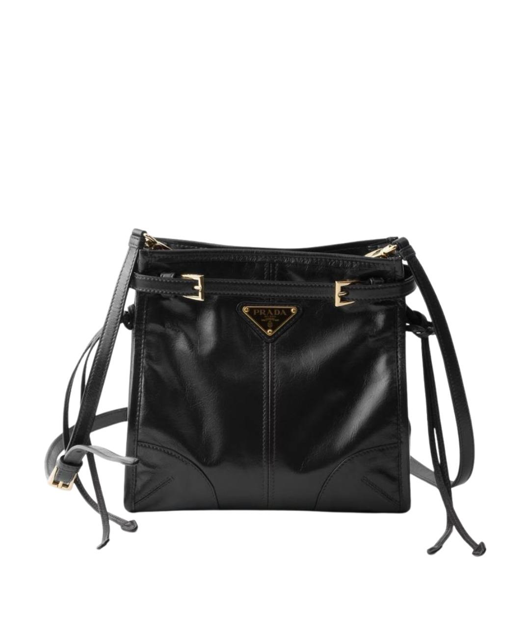 PRADA Черная кожаная сумка через плечо, фото 1