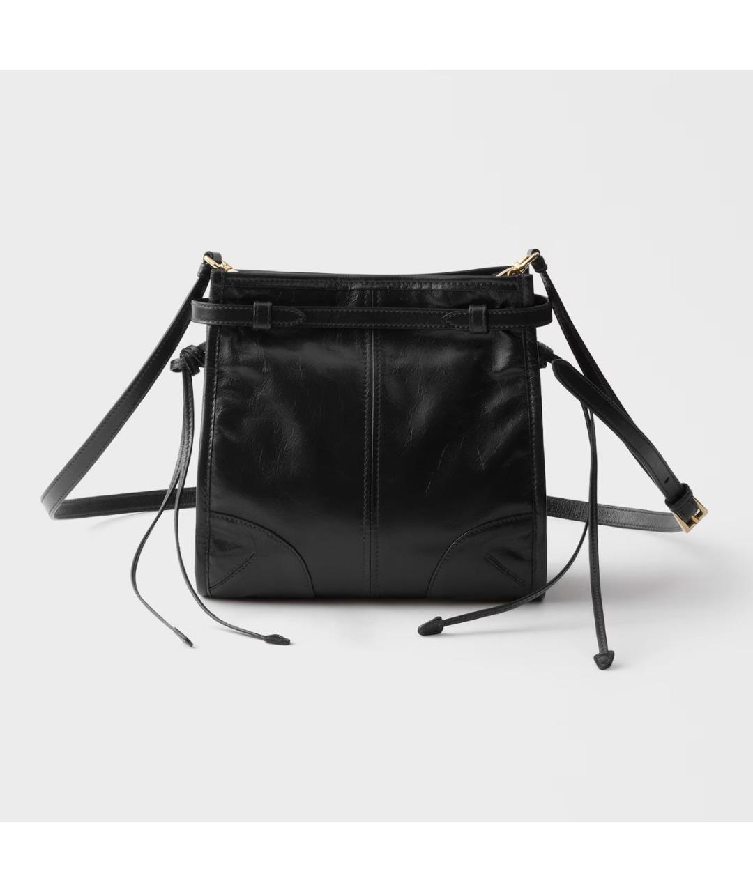 PRADA Черная кожаная сумка через плечо, фото 3