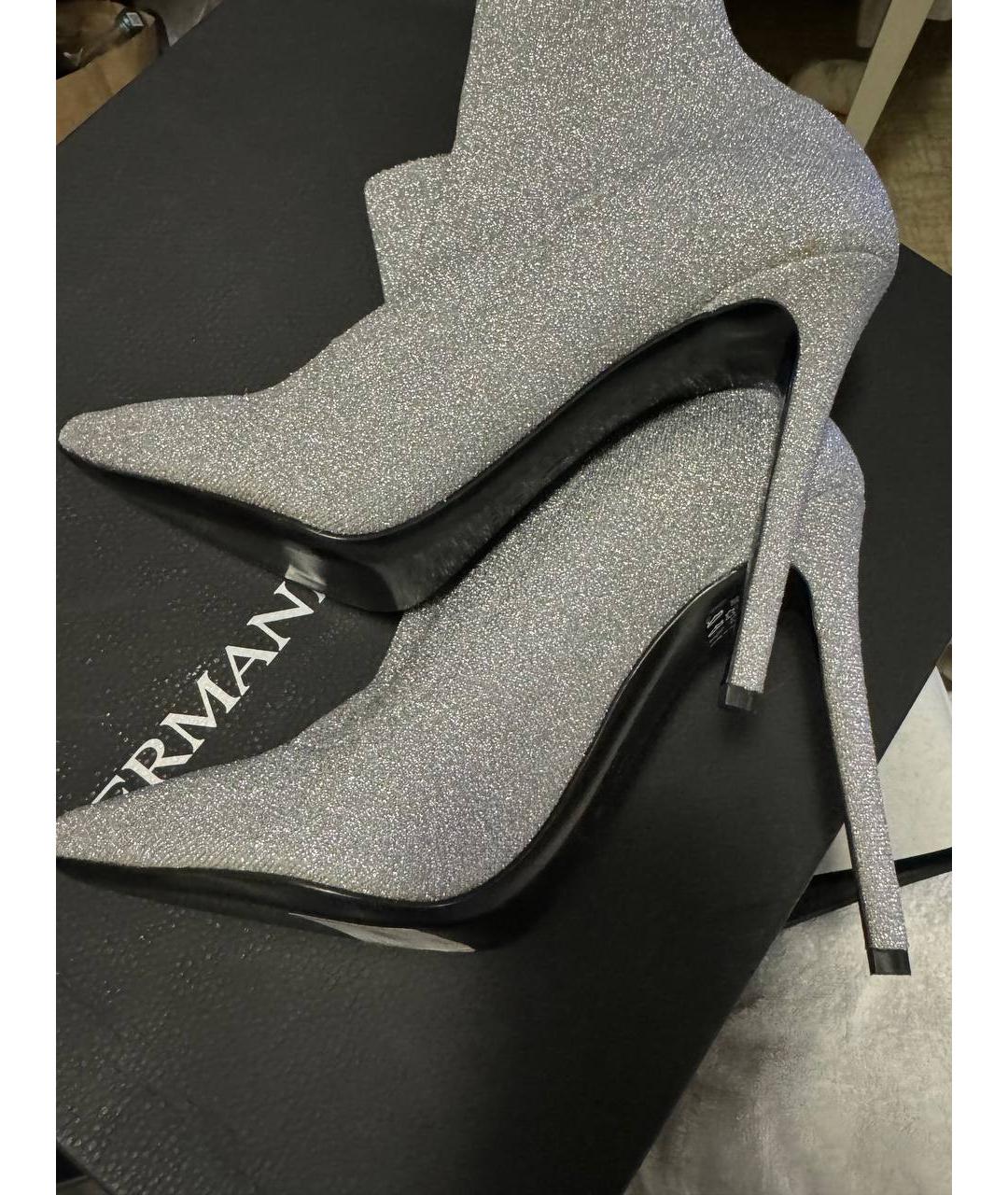 ERMANNO SCERVINO Серебряные неопреновые ботильоны, фото 6