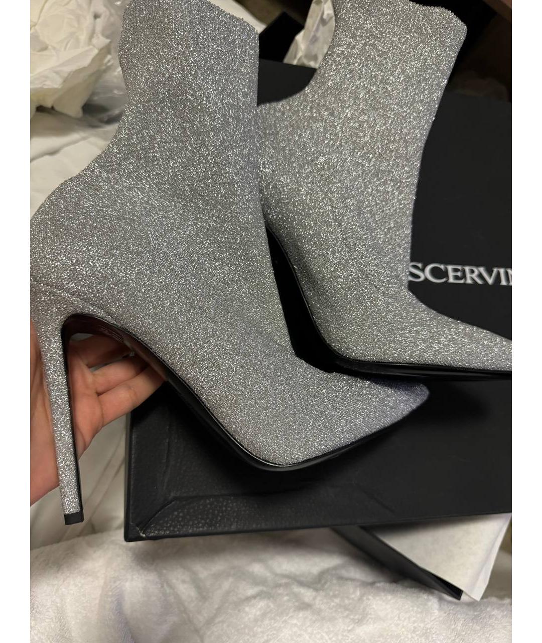 ERMANNO SCERVINO Серебряные неопреновые ботильоны, фото 2