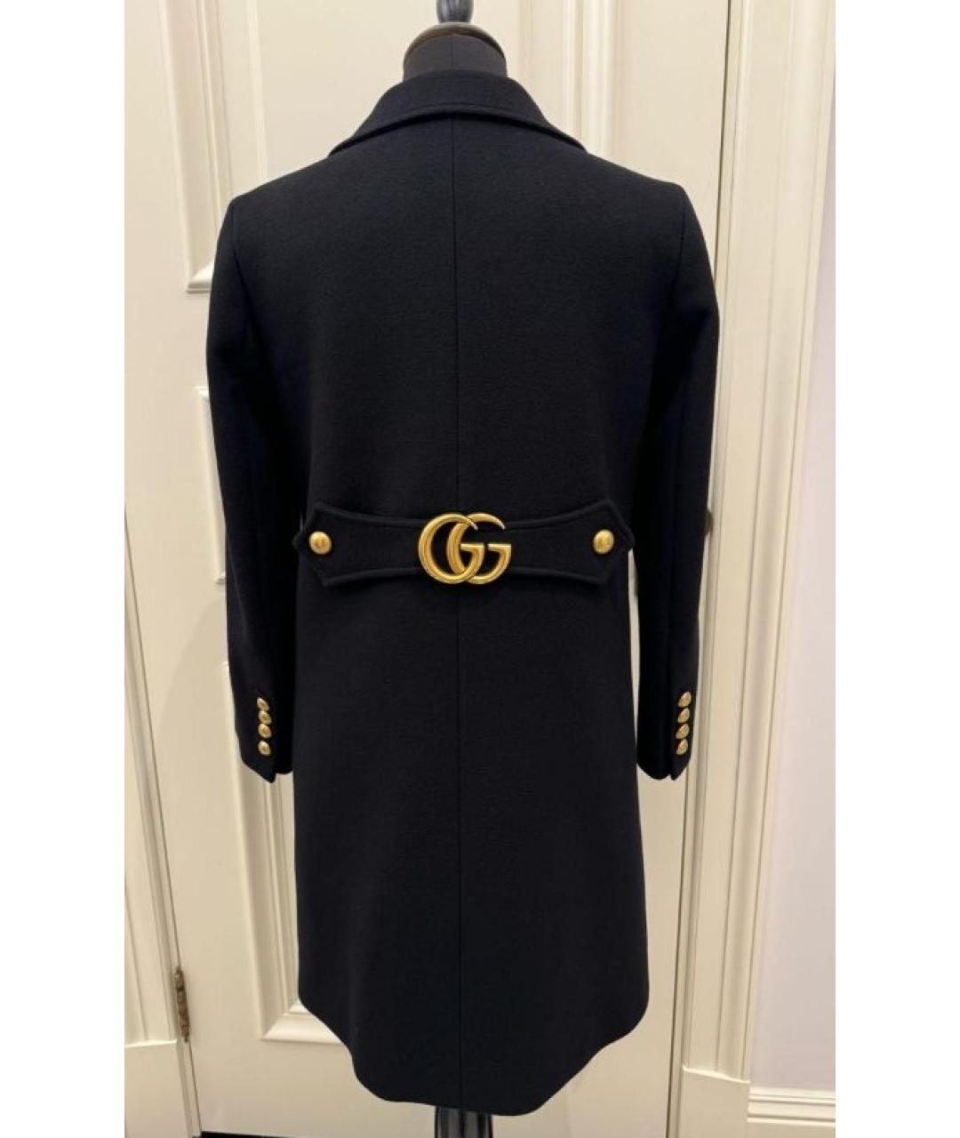 GUCCI Черное шерстяное пальто, фото 3