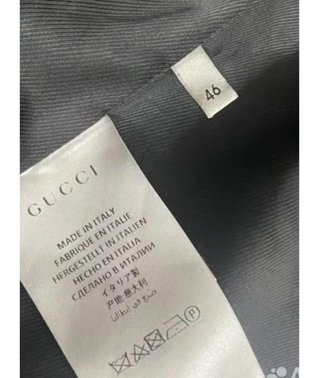 GUCCI Черное шерстяное пальто, фото 8