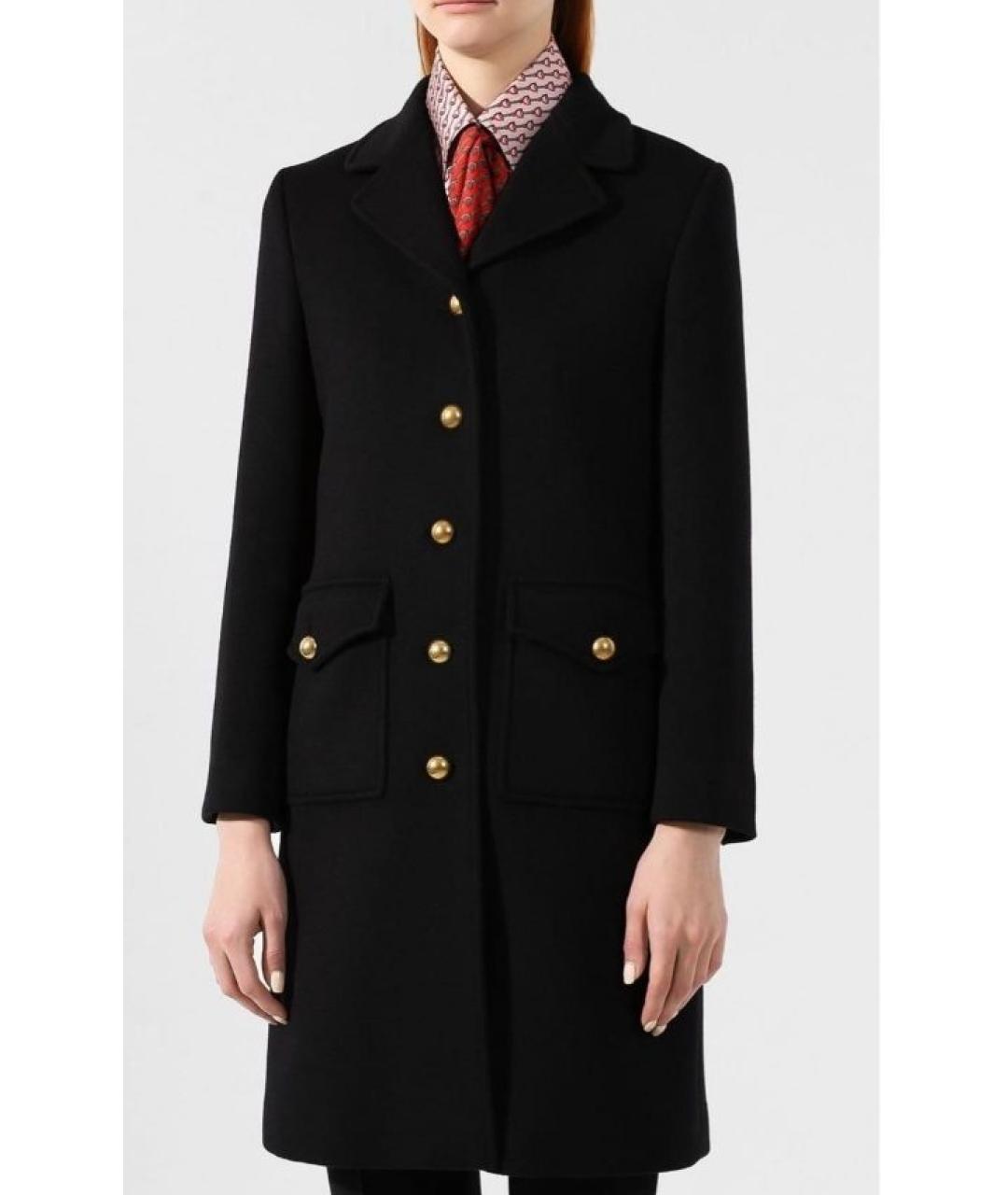 GUCCI Черное шерстяное пальто, фото 5
