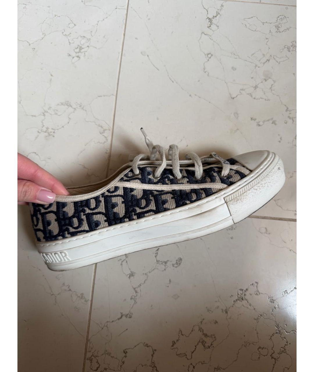 CHRISTIAN DIOR Синие текстильные кеды, фото 8