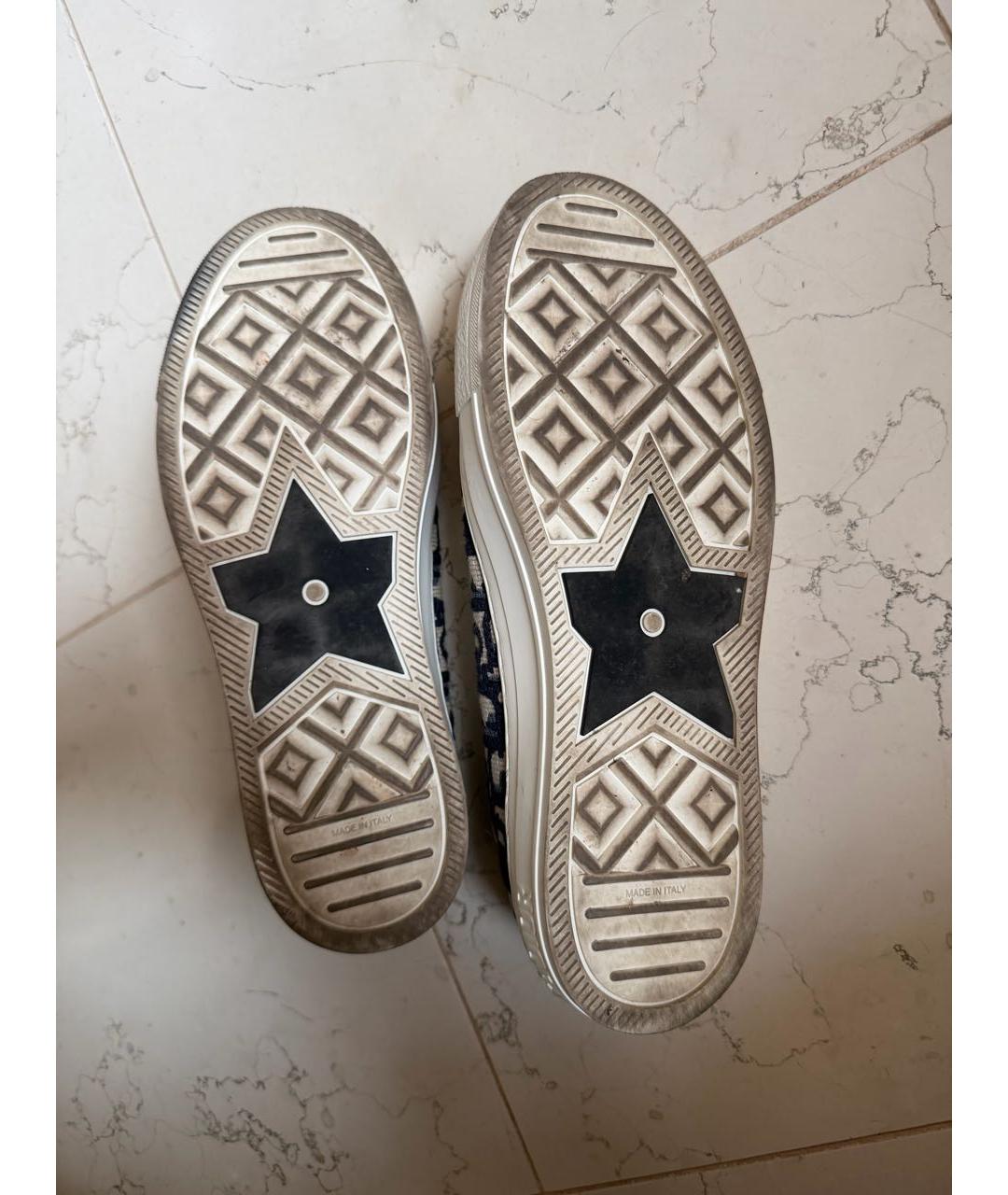 CHRISTIAN DIOR Синие текстильные кеды, фото 7