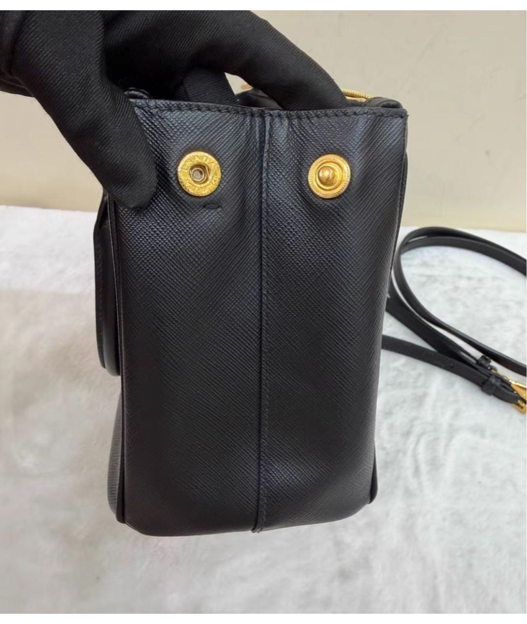 PRADA Черная кожаная сумка через плечо, фото 4