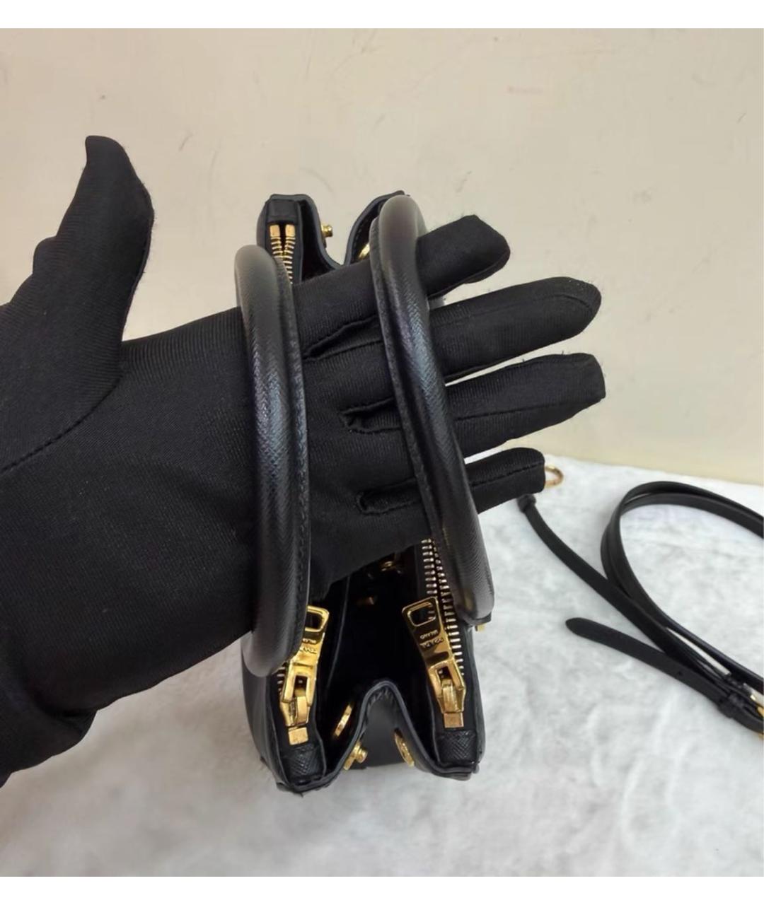 PRADA Черная кожаная сумка через плечо, фото 7