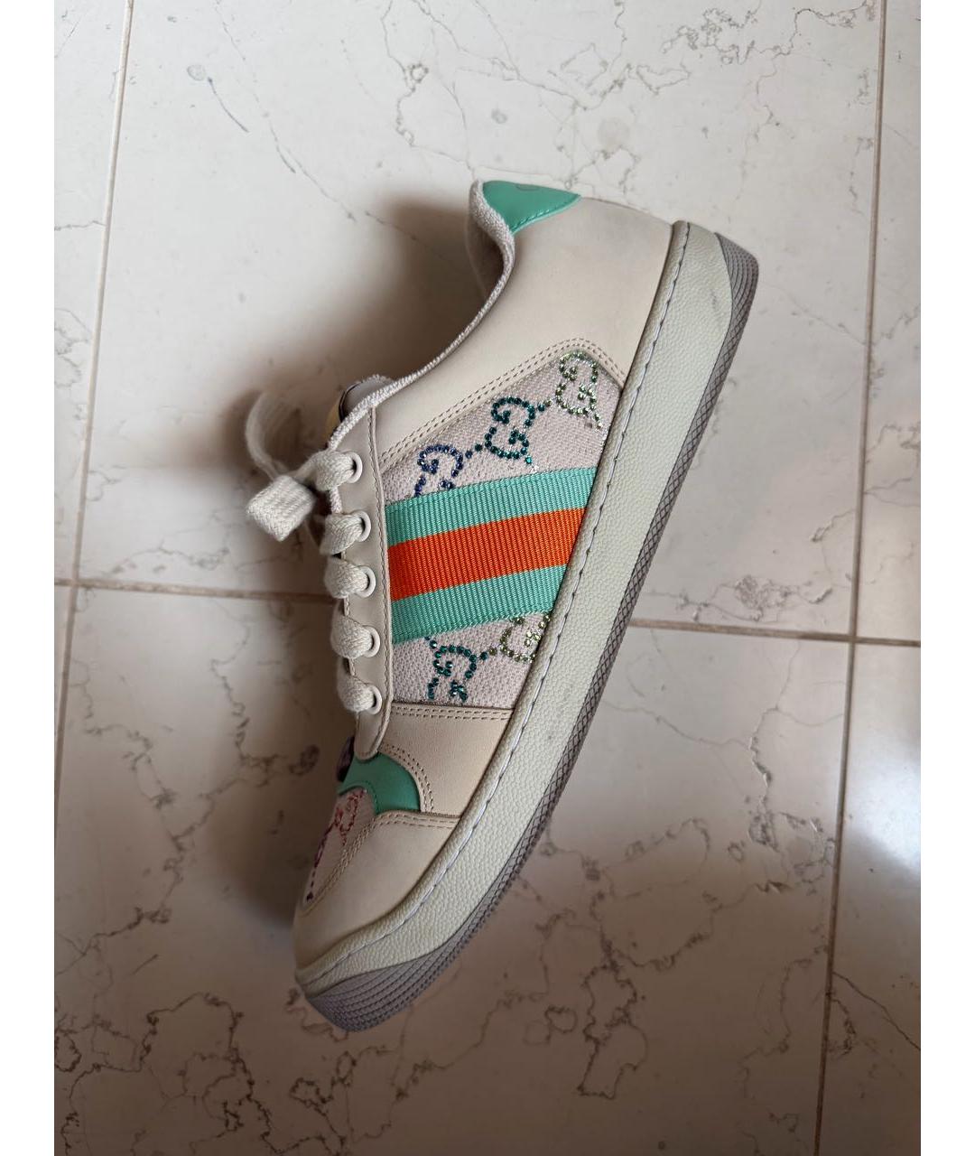 GUCCI Мульти кожаные кроссовки, фото 7