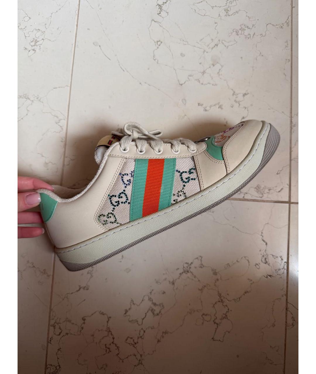 GUCCI Мульти кожаные кроссовки, фото 4