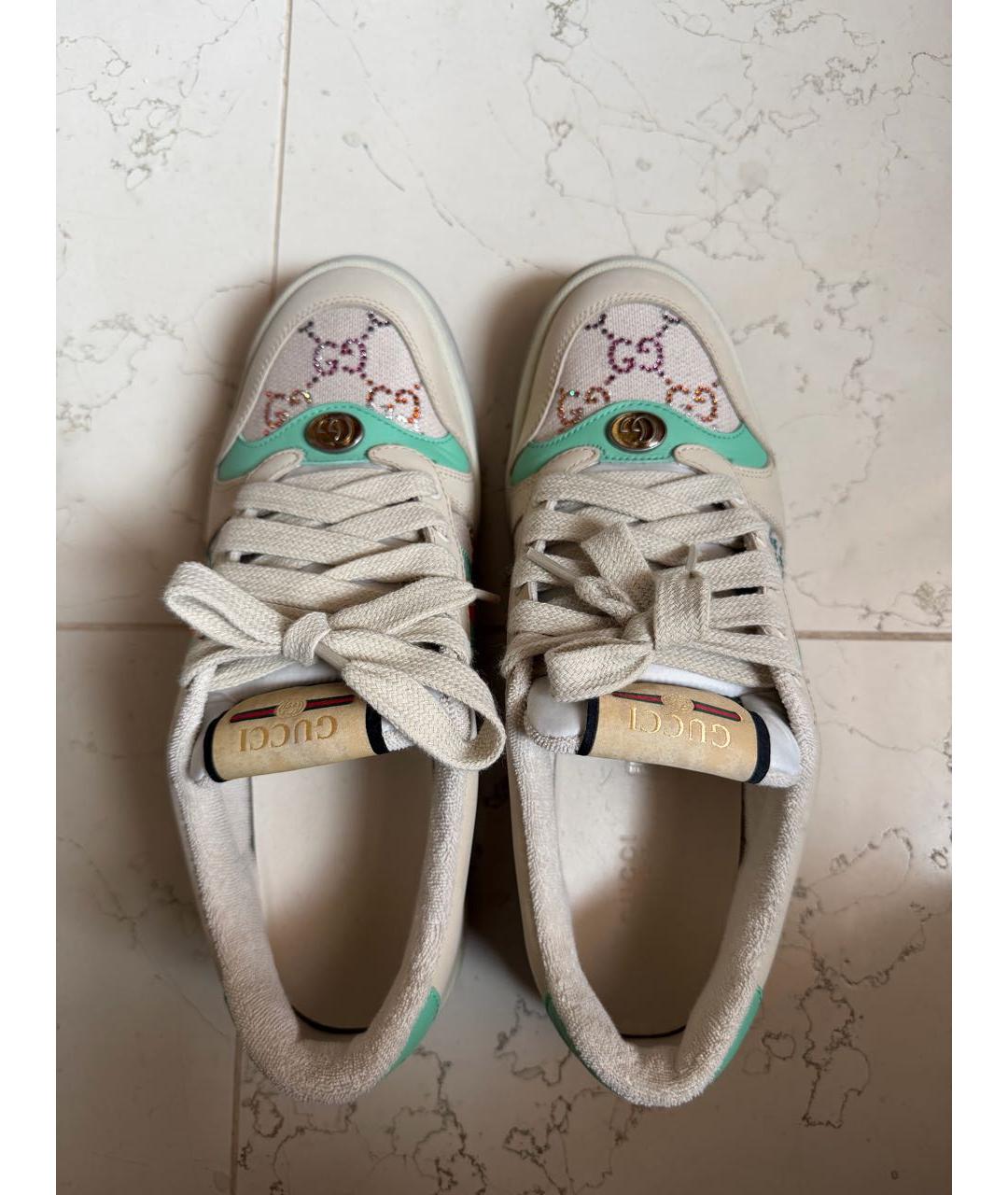 GUCCI Мульти кожаные кроссовки, фото 3