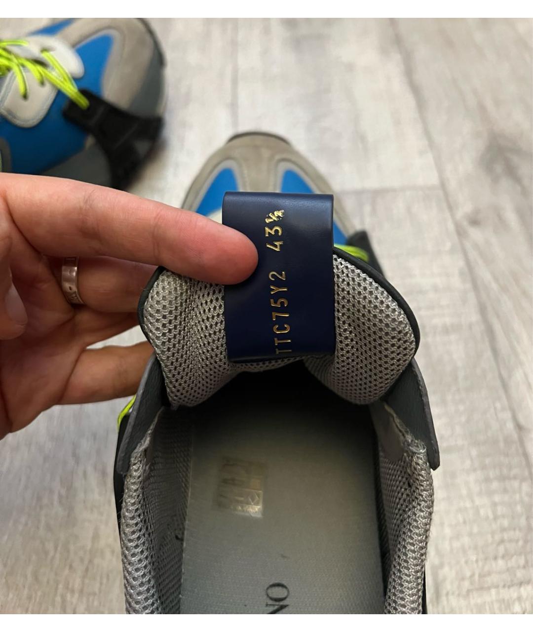 VALENTINO Мульти текстильные низкие кроссовки / кеды, фото 8