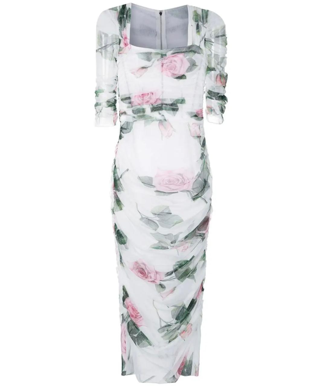 DOLCE&GABBANA Белое коктейльное платье, фото 1