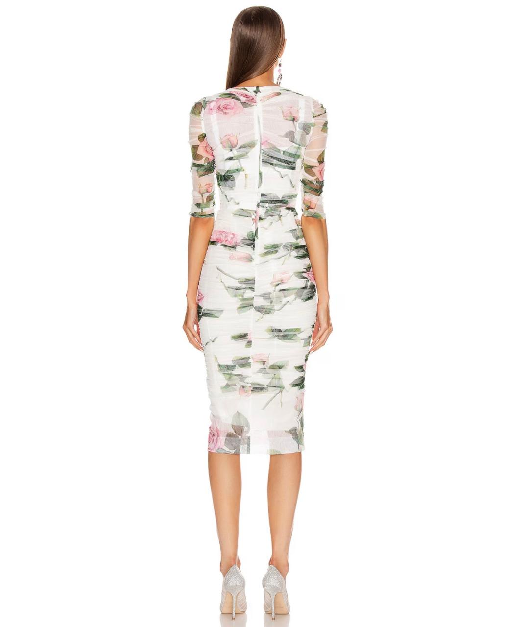 DOLCE&GABBANA Белое коктейльное платье, фото 4