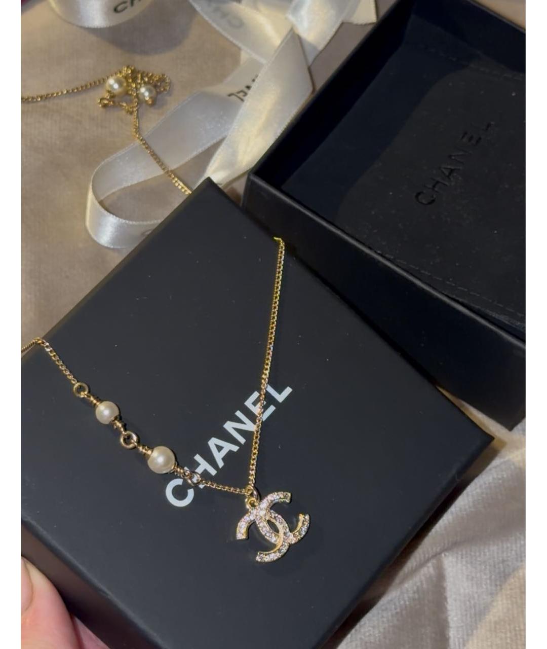 CHANEL Золотая латунная подвеска, фото 2