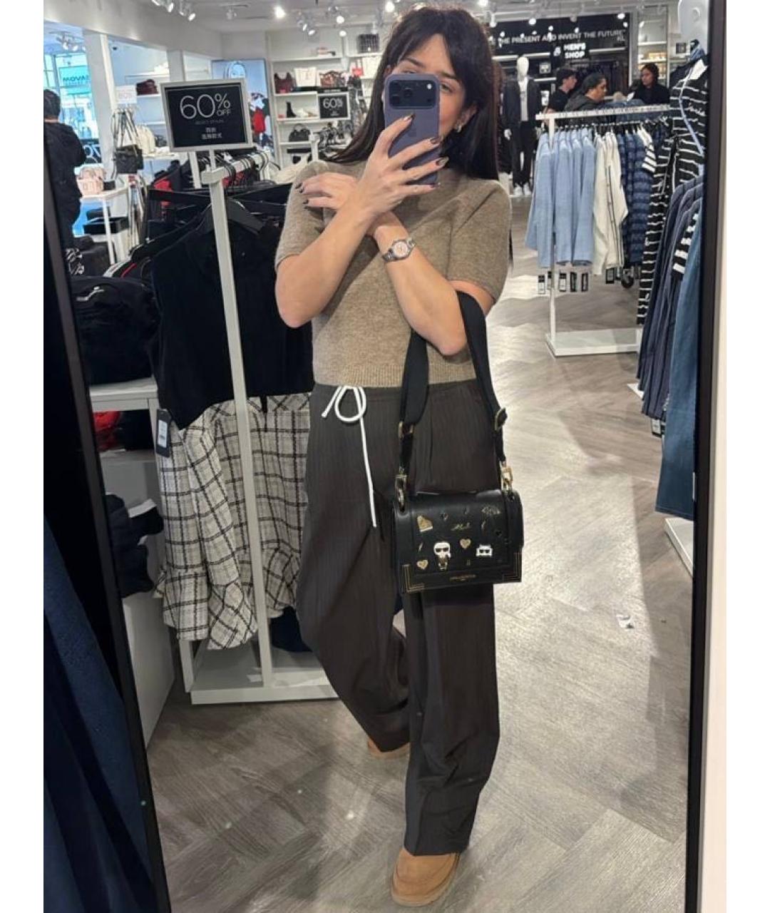 KARL LAGERFELD Черная сумка через плечо, фото 4