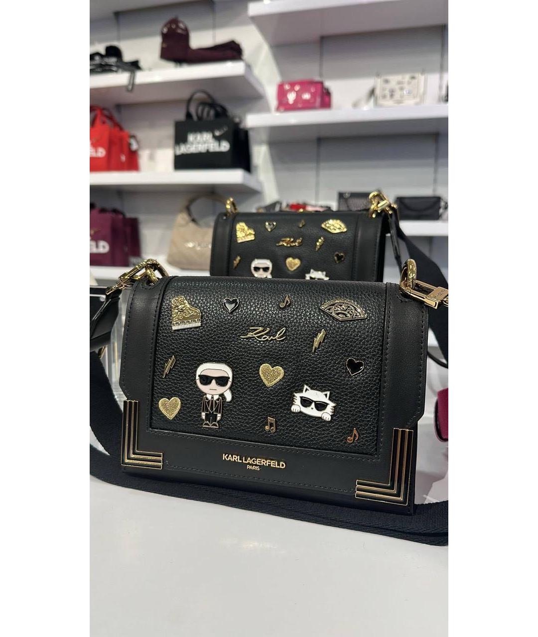 KARL LAGERFELD Черная сумка через плечо, фото 2