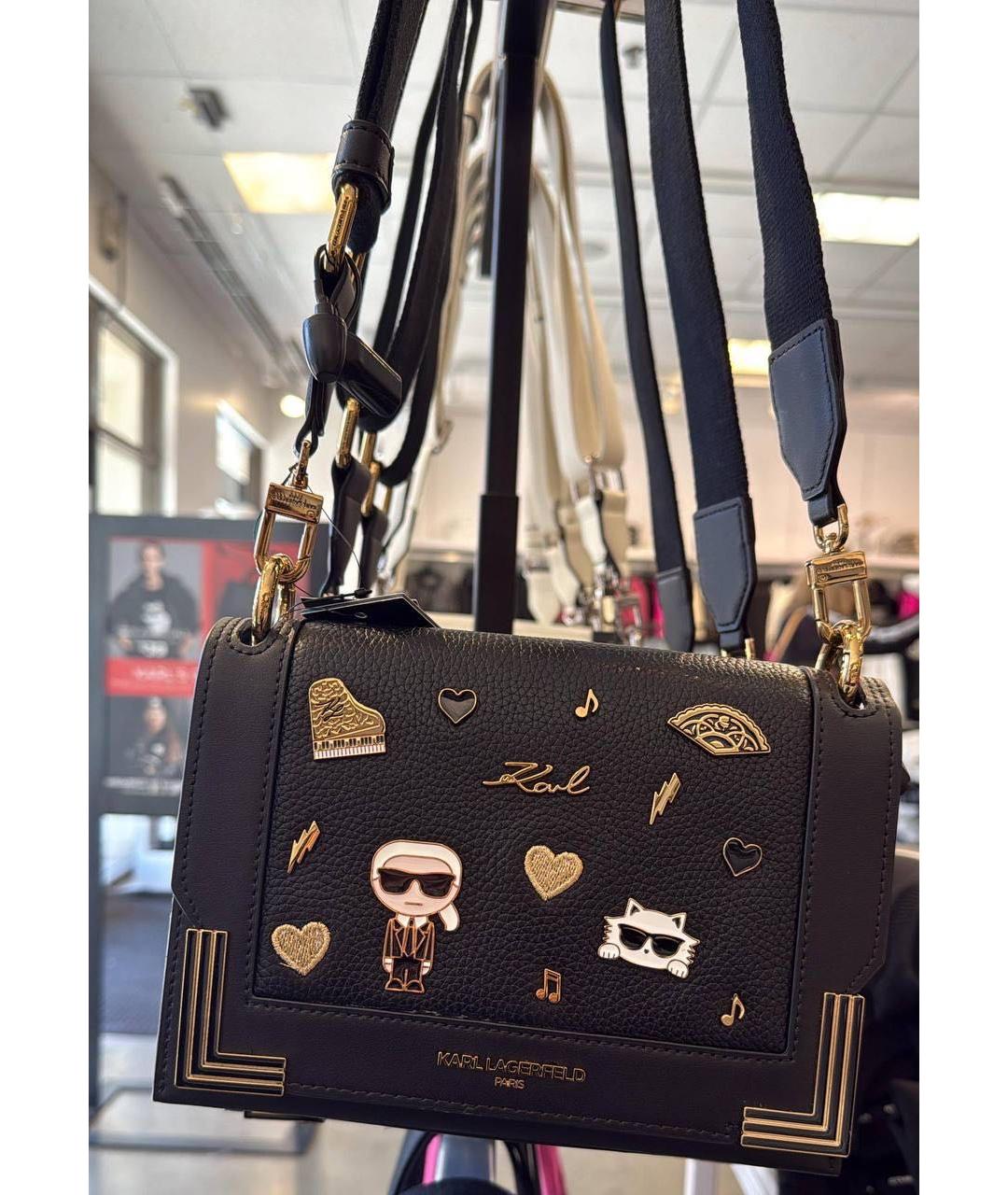 KARL LAGERFELD Черная сумка через плечо, фото 3