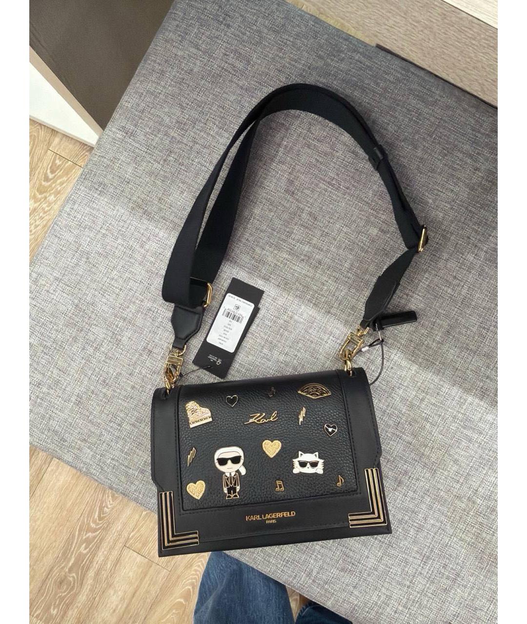 KARL LAGERFELD Черная сумка через плечо, фото 5