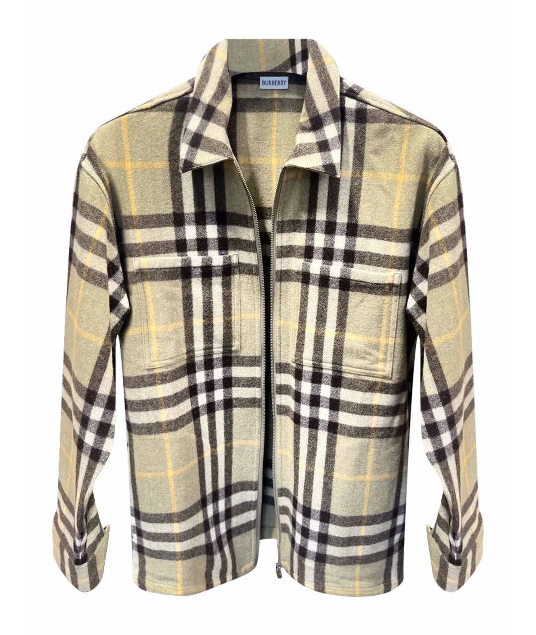 BURBERRY Бежевое шерстяное пальто, фото 1