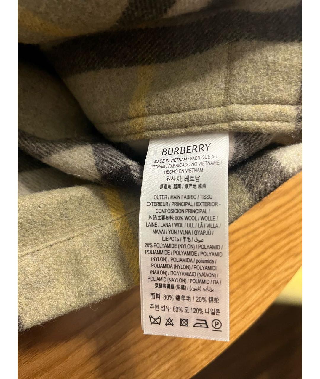 BURBERRY Бежевое шерстяное пальто, фото 7