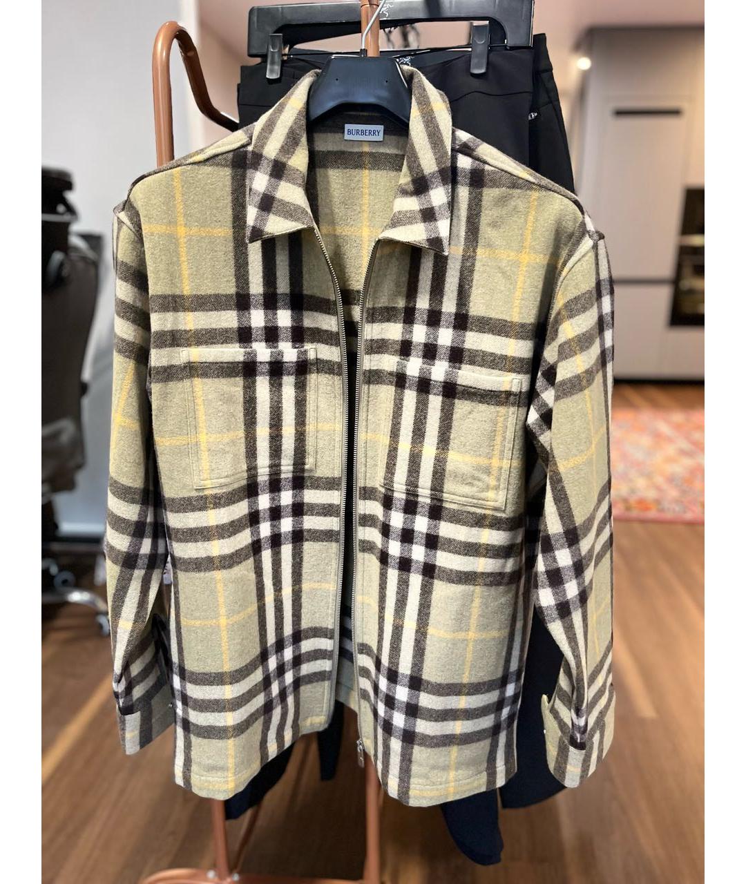 BURBERRY Бежевое шерстяное пальто, фото 8