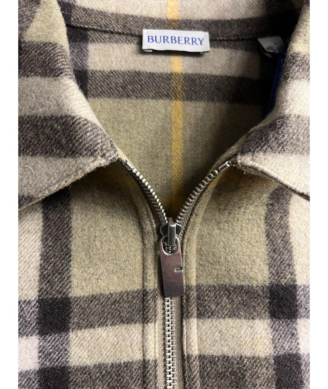 BURBERRY Бежевое шерстяное пальто, фото 5