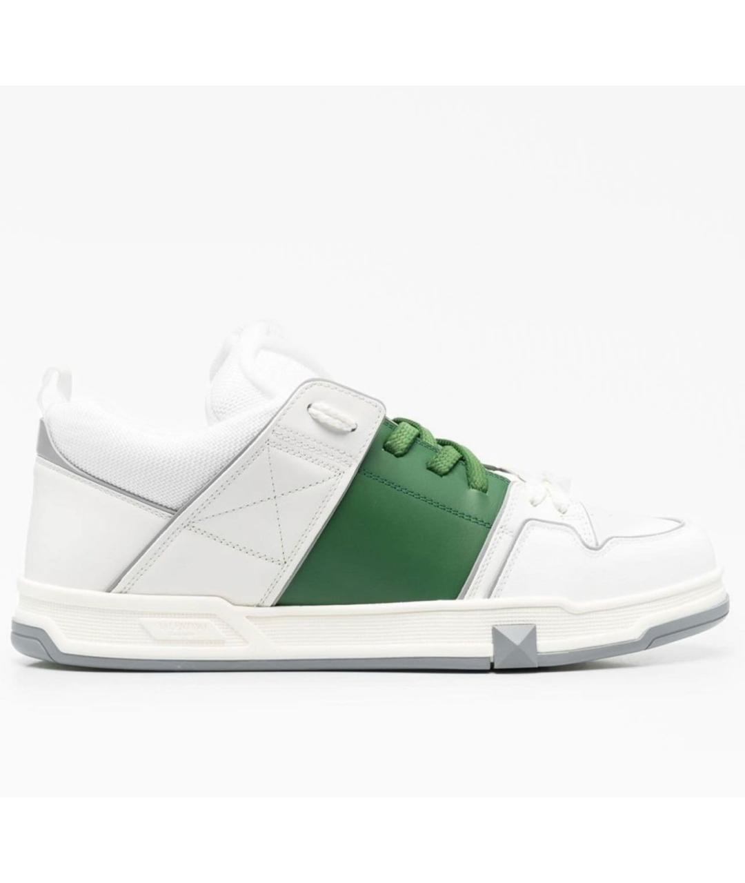 VALENTINO Белые кожаные низкие кроссовки / кеды, фото 9