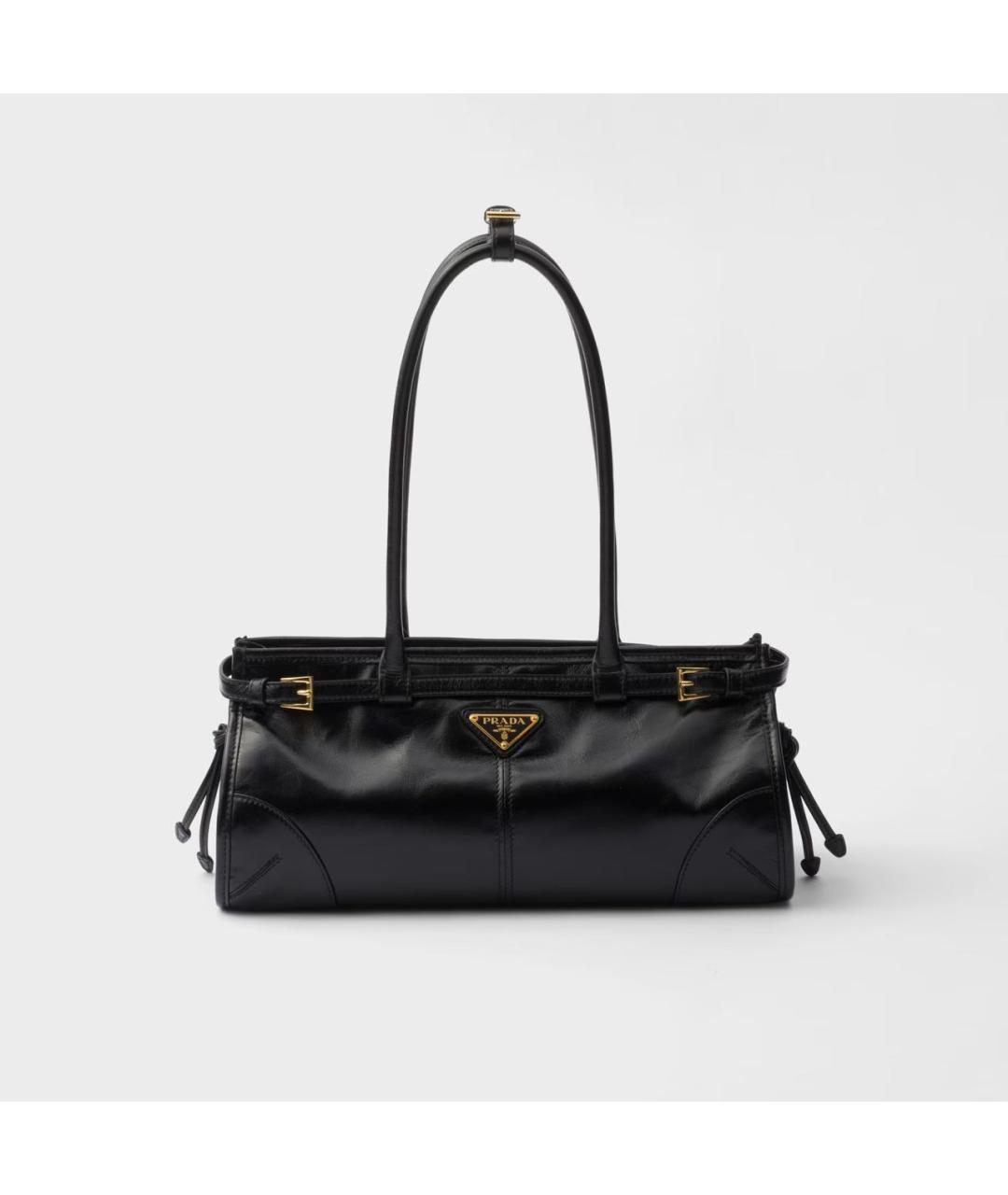 PRADA Черная кожаная сумка через плечо, фото 7