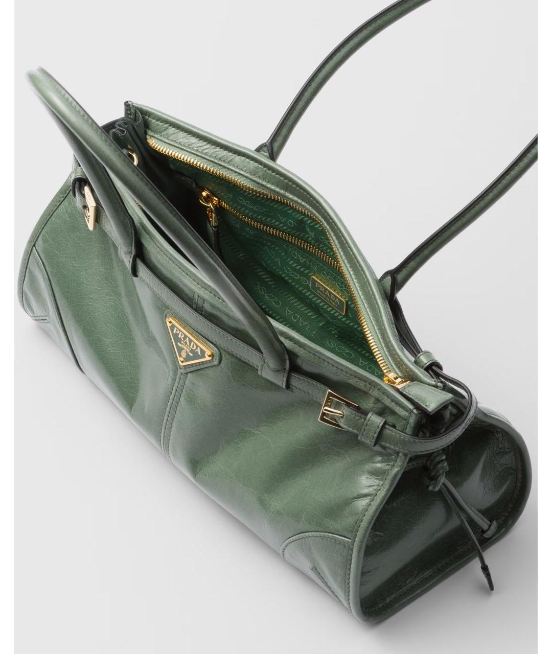 PRADA Зеленая кожаная сумка через плечо, фото 5