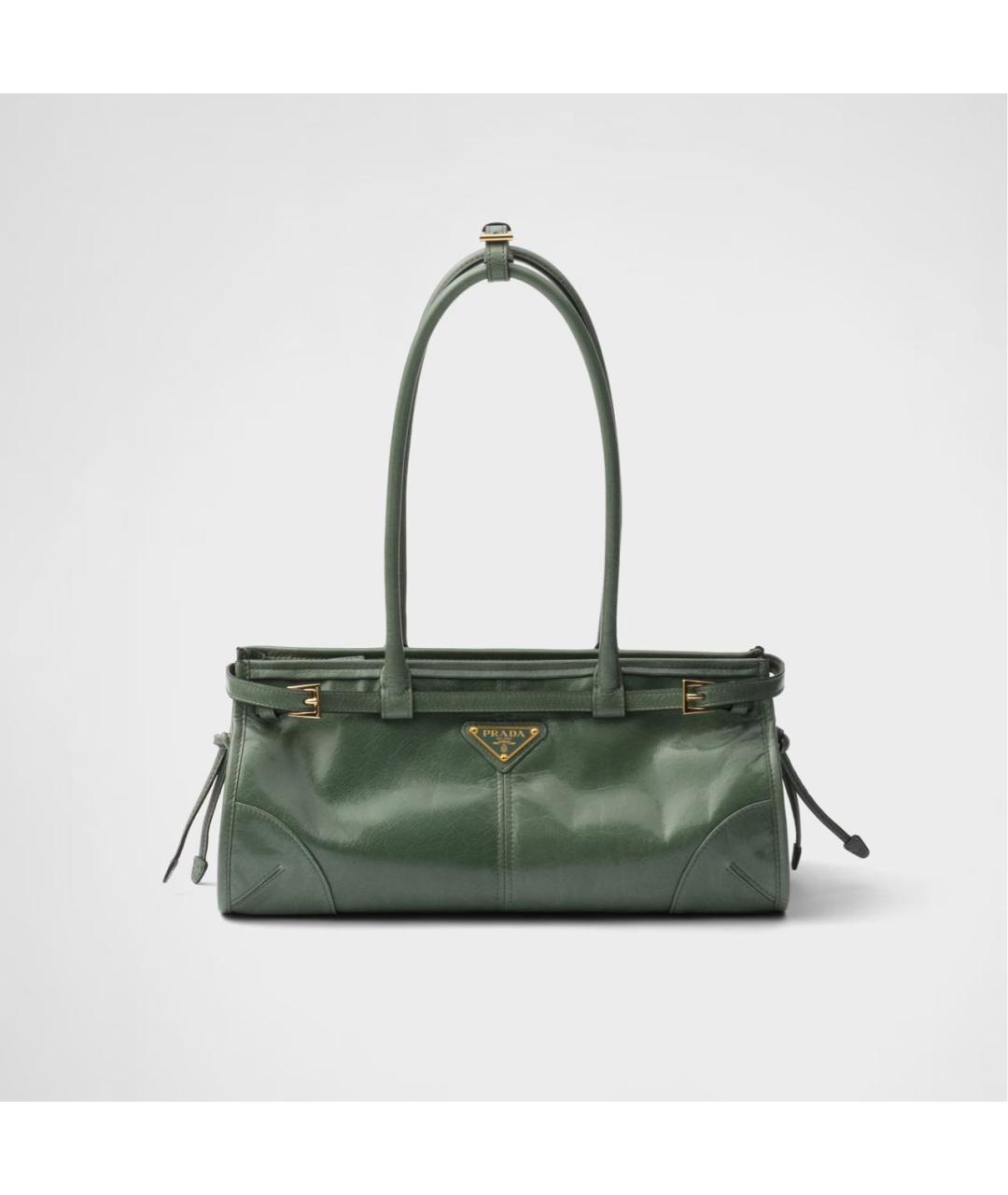 PRADA Зеленая кожаная сумка через плечо, фото 7