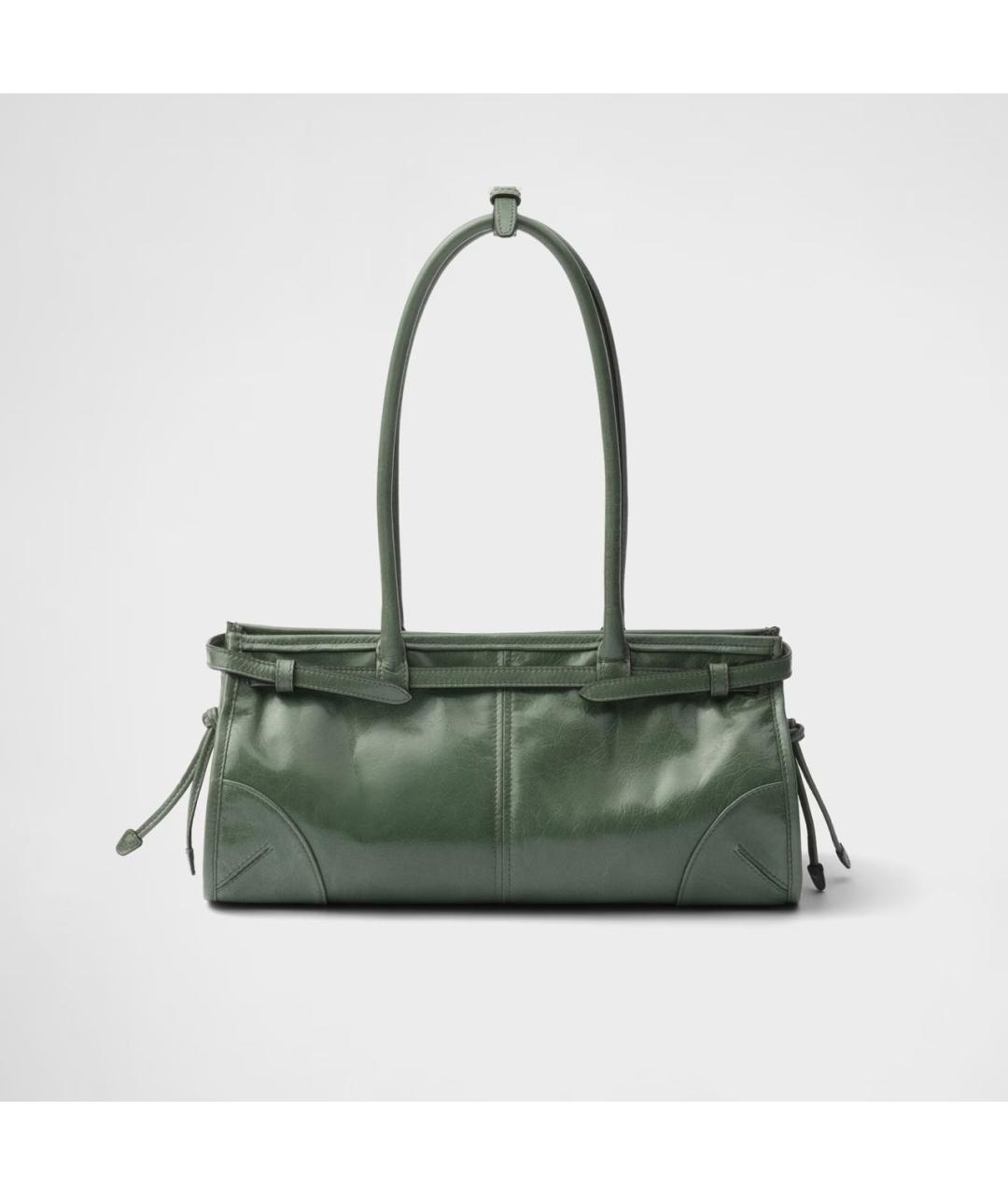 PRADA Зеленая кожаная сумка через плечо, фото 4