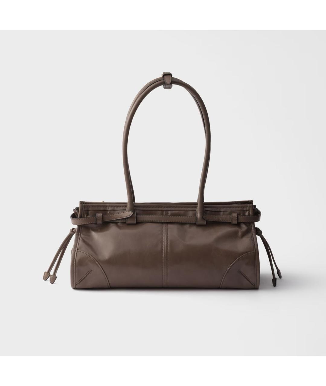 PRADA Коричневая кожаная сумка через плечо, фото 3