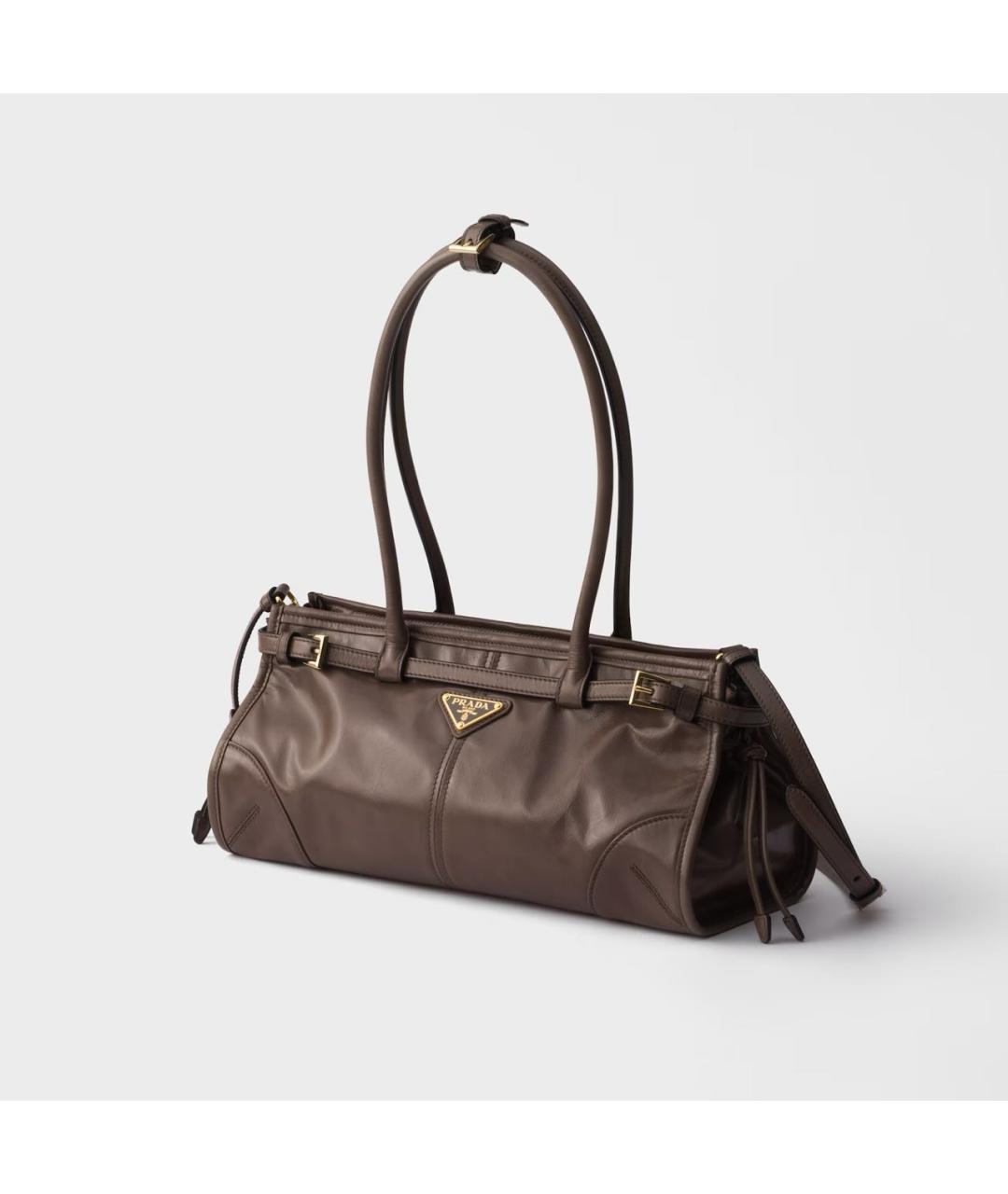 PRADA Коричневая кожаная сумка через плечо, фото 2