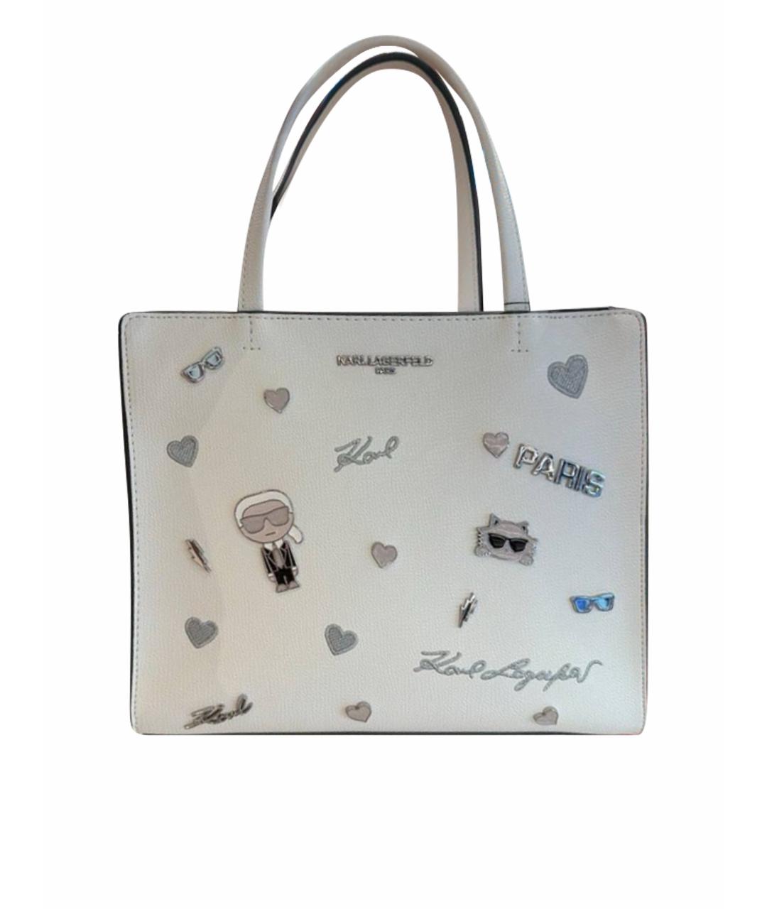 KARL LAGERFELD Белая сумка с короткими ручками, фото 1