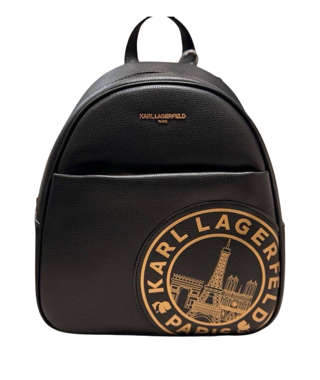 KARL LAGERFELD Черный рюкзак из искусственной кожи, фото 1